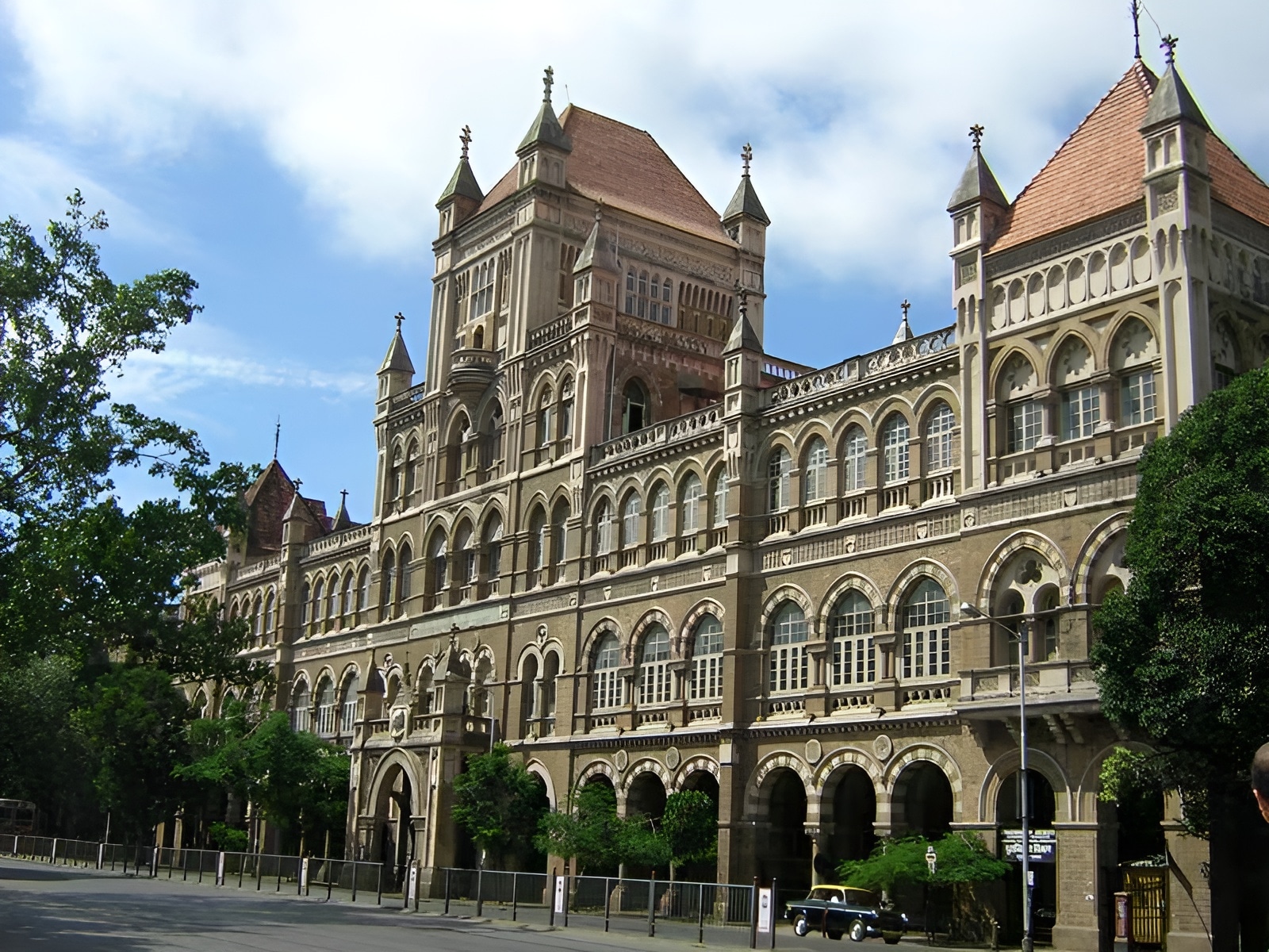 The Venetian Gothic facade of Elphinstone College, Fort, Mumbai