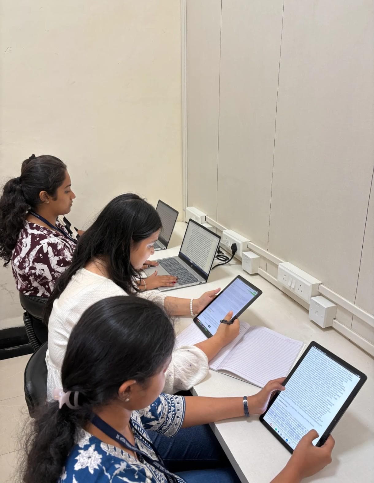 CogLab tablets in use during a practical
