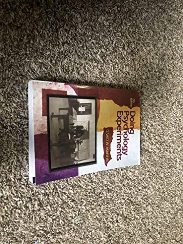 Cover of Doing Psychology Experiments