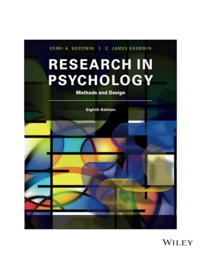 Cover of Research in Psychology: Methods and Design