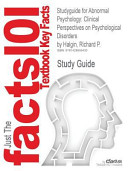 Cover of Abnormal Psychology: Clinical Perspectives on Psychological Disorders